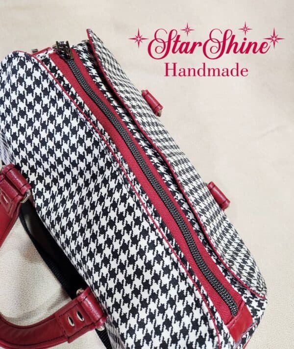 Houndstooth Marcel Barrel Bag