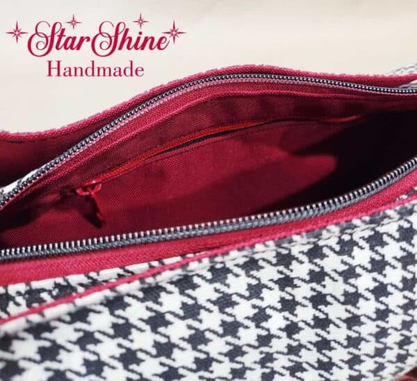 Houndstooth Marcel Barrel Bag