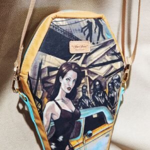 Pin-Up Zombie Coffin Crossbody Bag