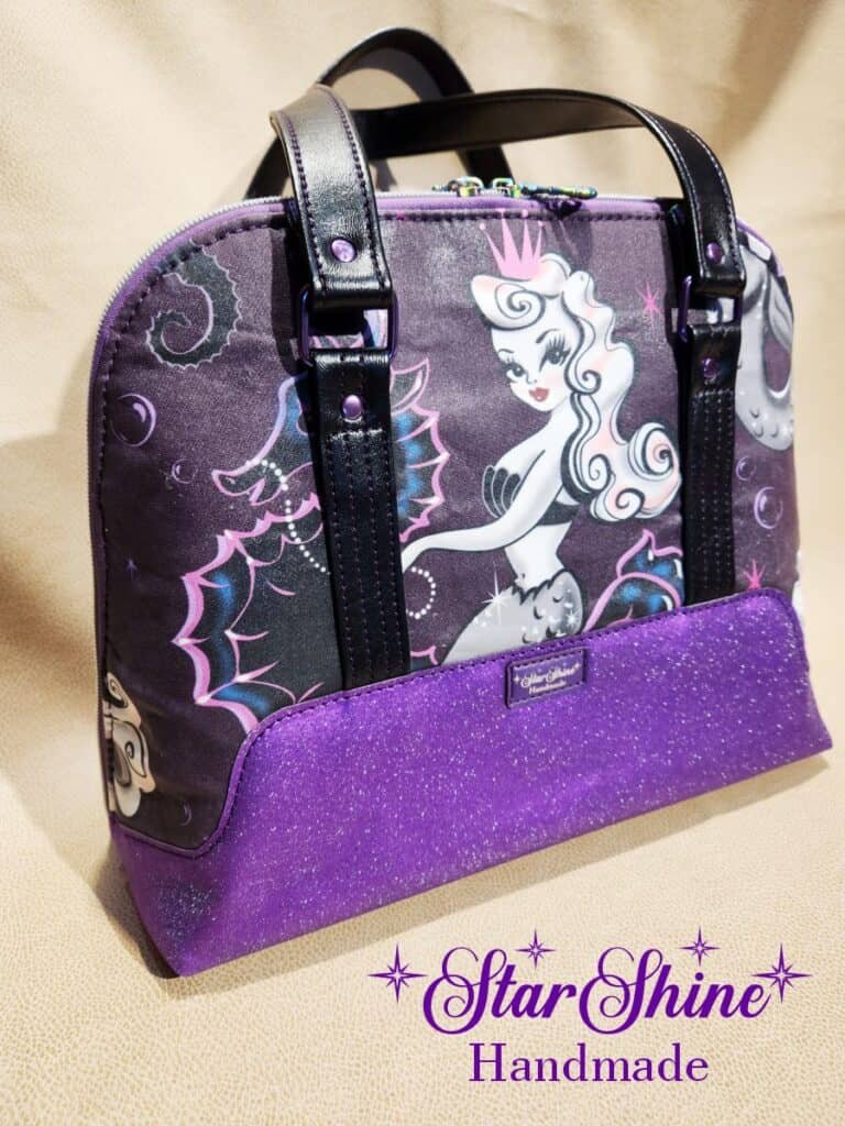 Purple Pinup Mermaids Handbag