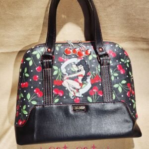 Black and Red Cherry Pinup Handbag