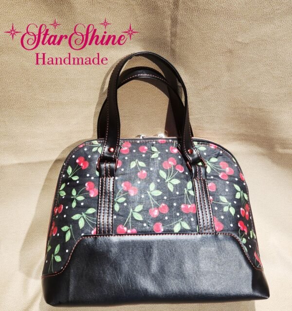 Black and Red Cherry Pinup Handbag