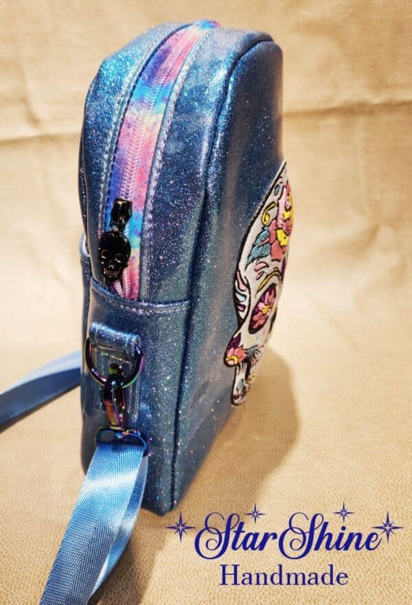 Glittering Sugar Skull Crossbody