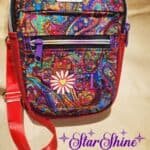 Red And Purple Paisley Embroidered Crossbody