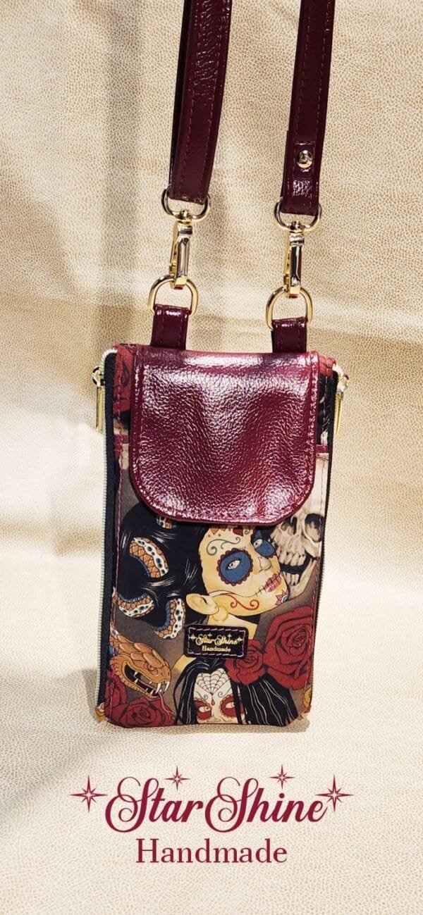 Day of the Dead Pin-Up Cellphone Crossbody